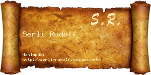 Serli Rudolf névjegykártya